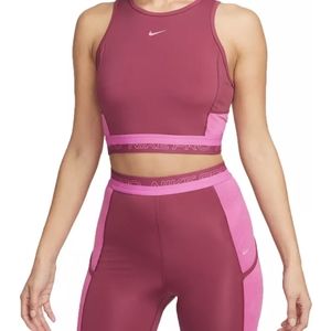 Nike Pro Dri-FIT Femme Rosewood Cropped Tank Top